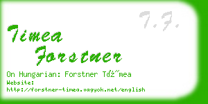 timea forstner business card